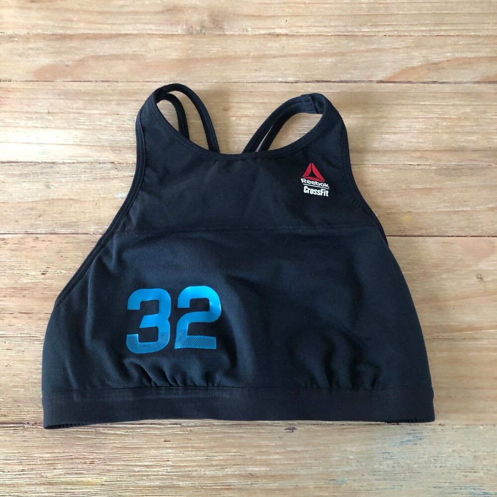 Reebok Crossfit strappy athletic sports bra black XS